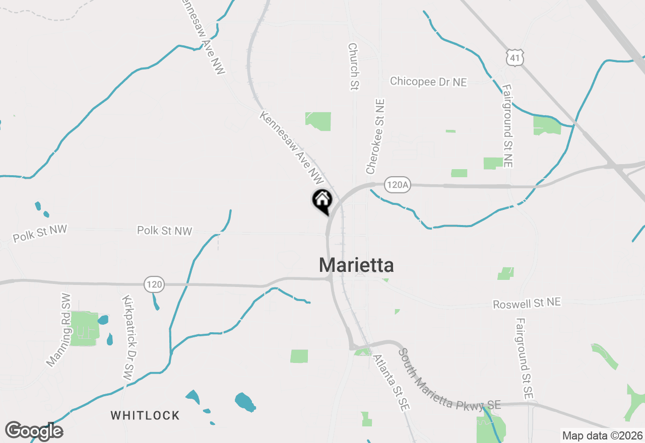 Map of 194 Locust Street Nw, Marietta, GA 30064