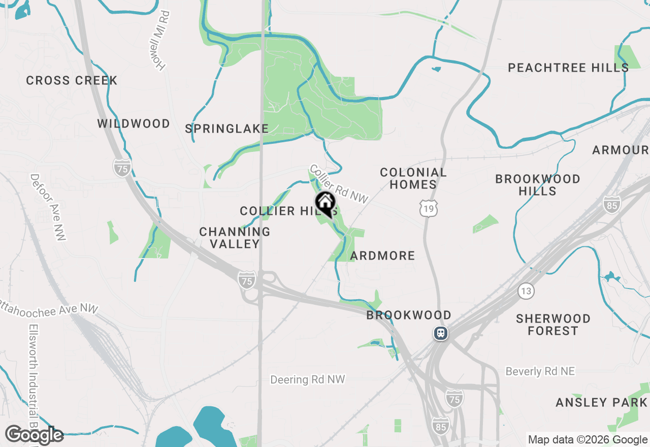 Map of 1921 Walthall Drive Nw, Atlanta, GA 30318