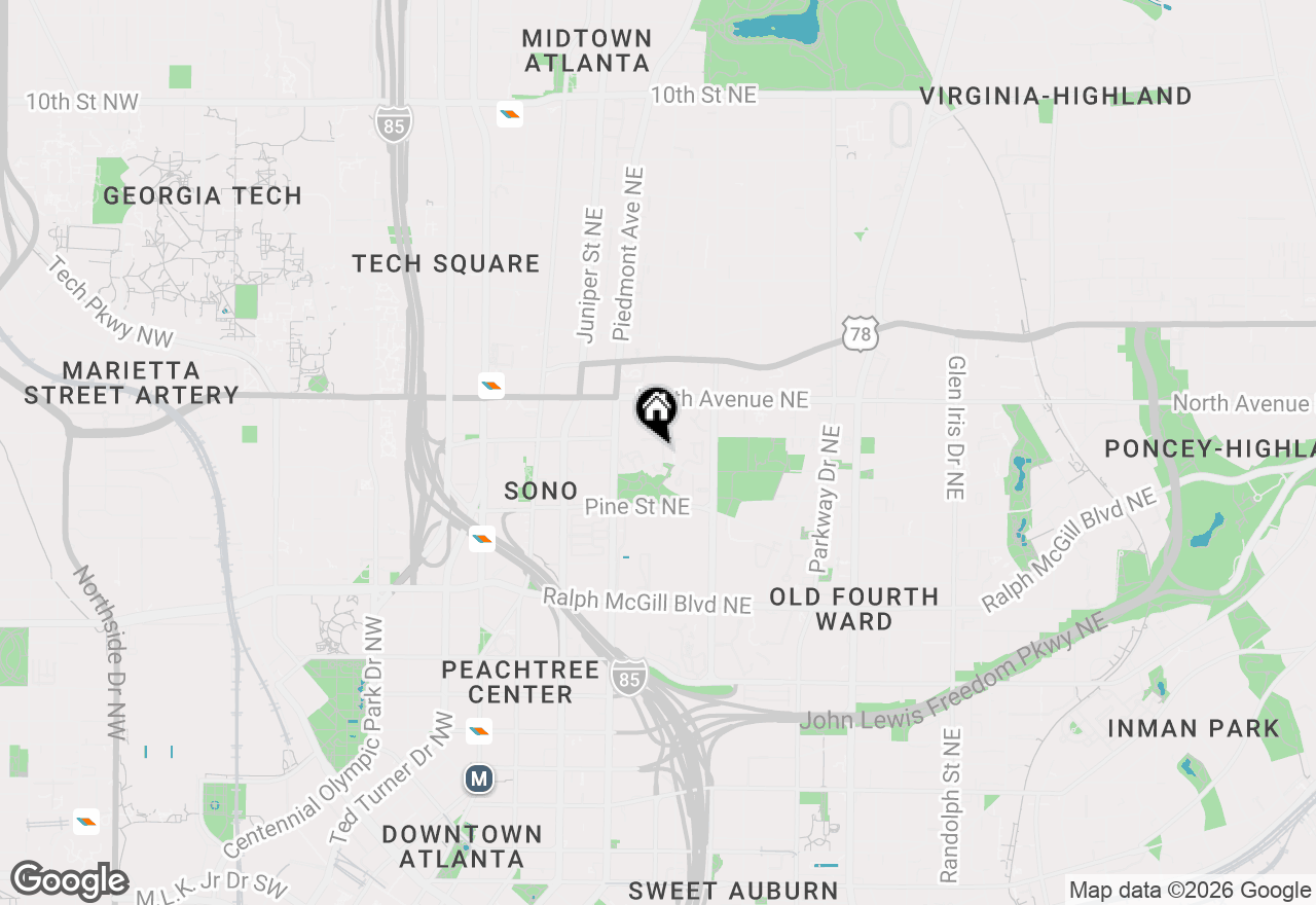Map of 220 Renaissance Parkway Ne #2107, Atlanta, GA 30308