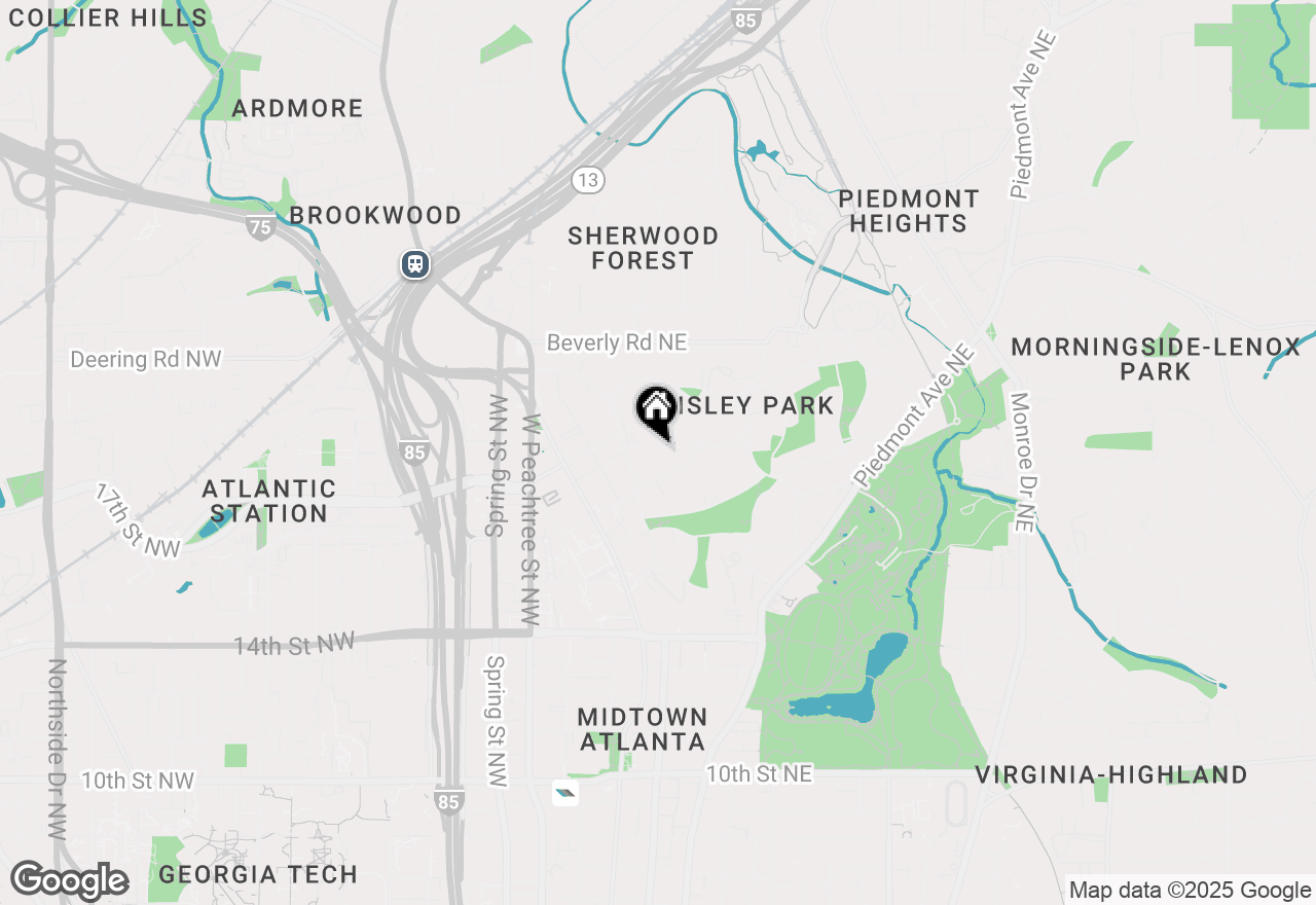 Map of 121 17th Street Ne, Atlanta, GA 30309