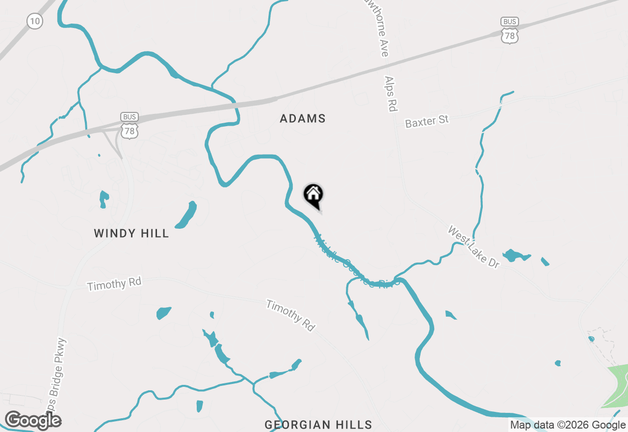 Map of 535 Riverhill, Athens, GA 30606
