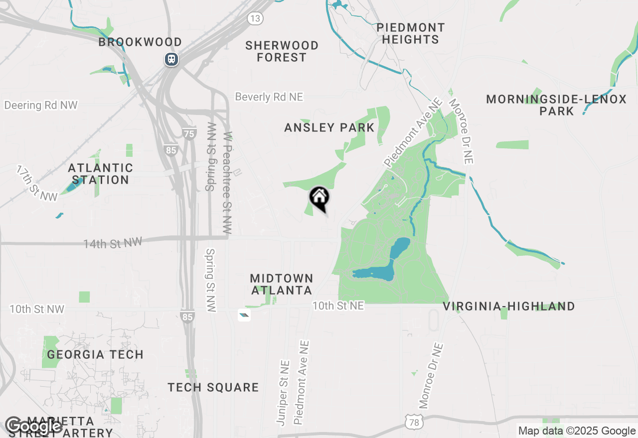Map of 217 15th Street Ne, Atlanta, GA 30309