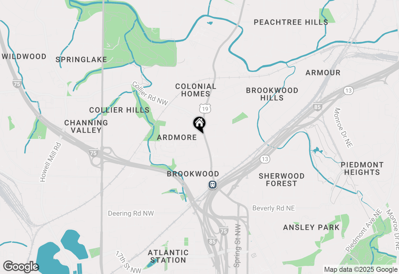 Map of 1820 Peachtree Street Nw #1008, Atlanta, GA 30309