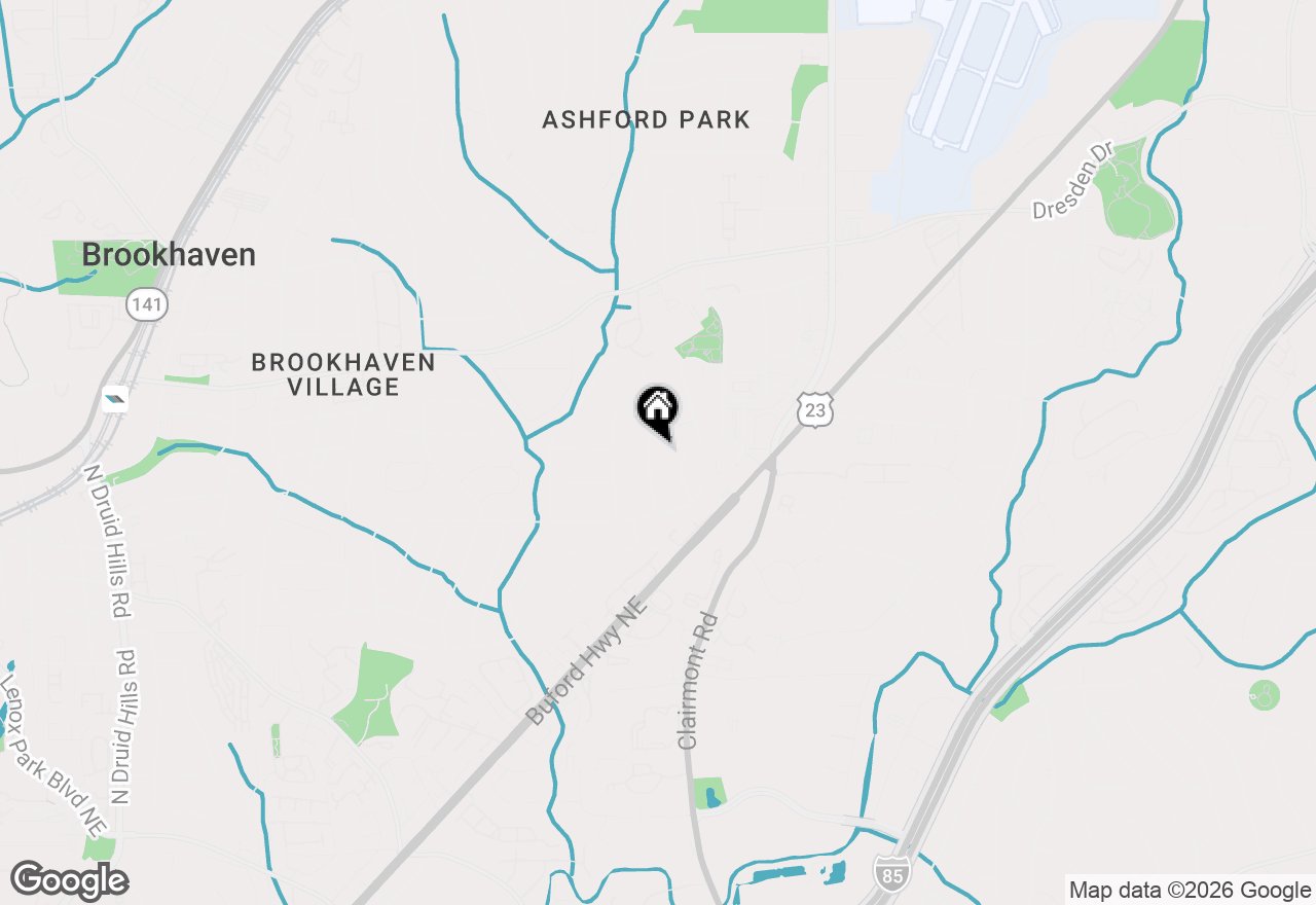 Map of 2704 Cove Circle Ne, Brookhaven, GA 30319