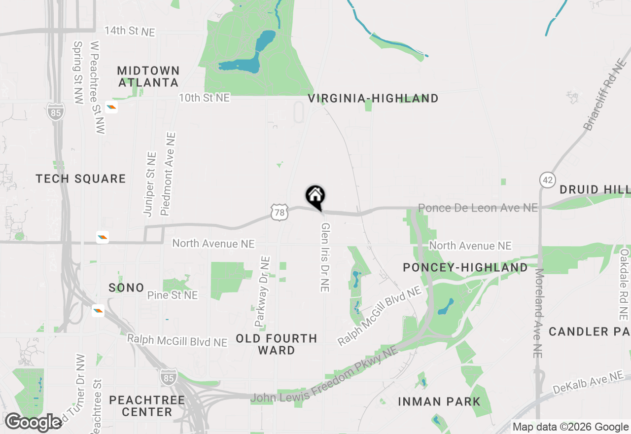 Map of 567 Ponce De Leon Avenue #409, Atlanta, GA 30308