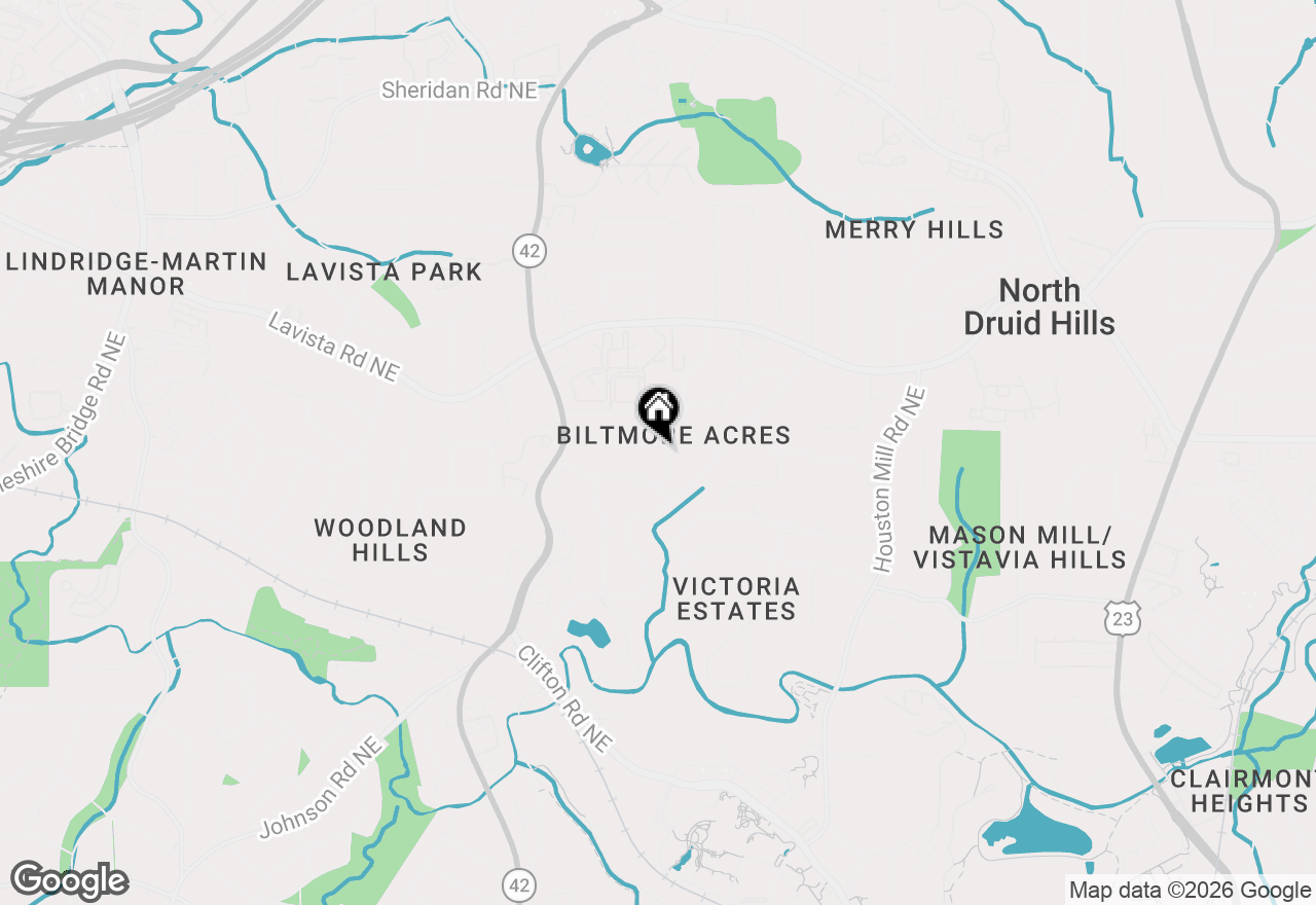 Map of 1461 Lively Ridge Road Ne, Atlanta, GA 30329
