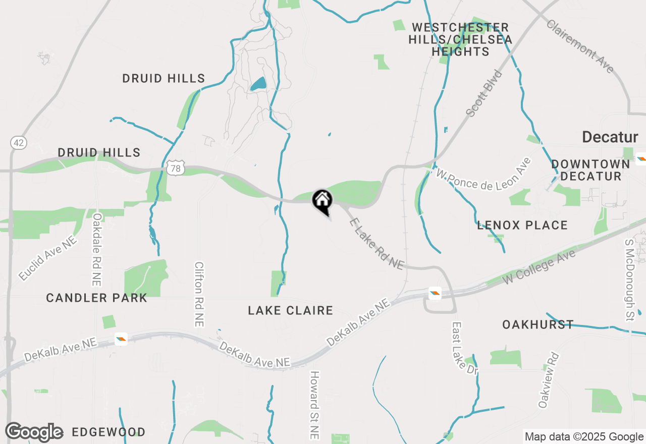 Map of 586 Ponce De Leon Manor Ne, Atlanta, GA 30307