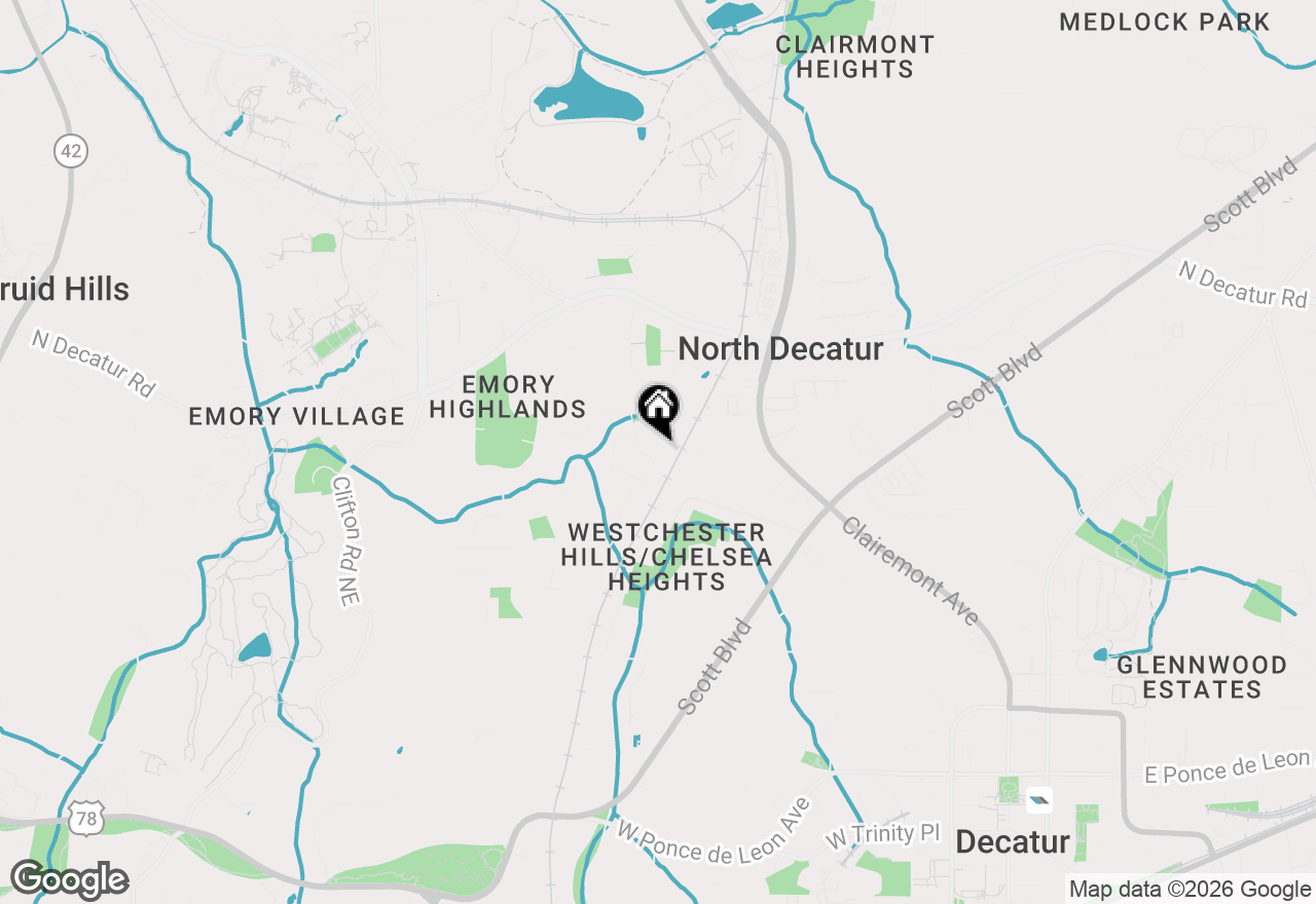 Map of 1930 Durand Mill Drive Ne, Atlanta, GA 30307