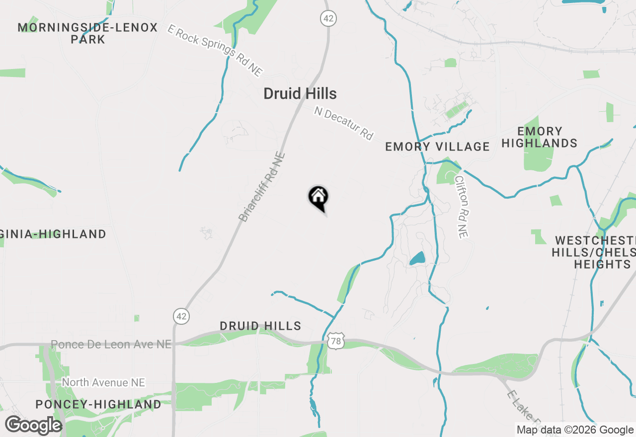 Map of 1035 Oxford Road Ne, Atlanta, GA 30306