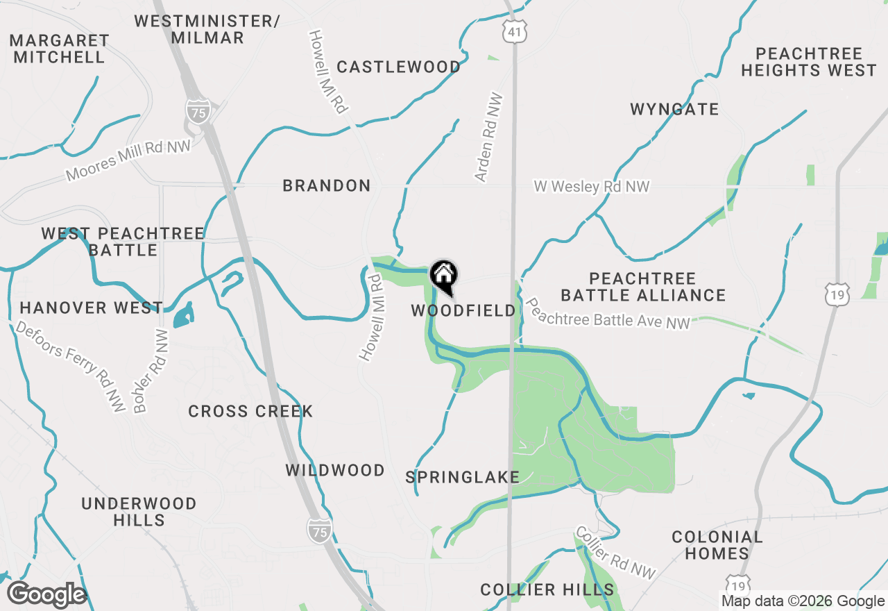 Map of 753 Woodward Way Nw, Atlanta, GA 30327