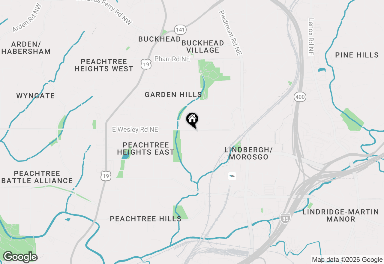 Map of 383 E Wesley Road Ne, Atlanta, GA 30305