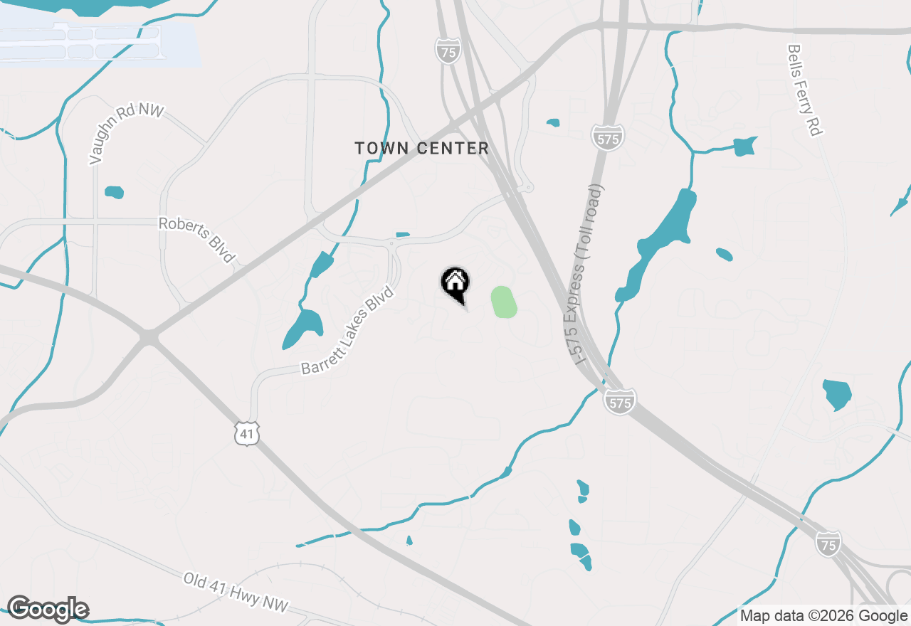 Map of 596 Jackson Ridge Drive Nw, Kennesaw, GA 30144