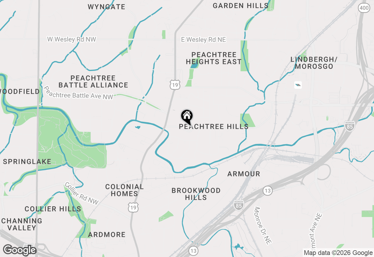 Map of 76 Peachtree Hills Avenue Ne, Atlanta, GA 30305