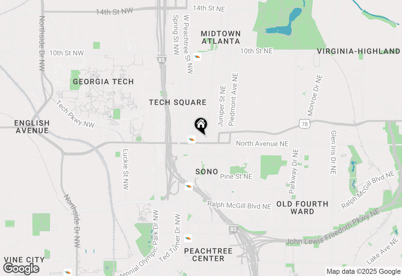 Map of 620 Peachtree Street Ne #411, Atlanta, GA 30308