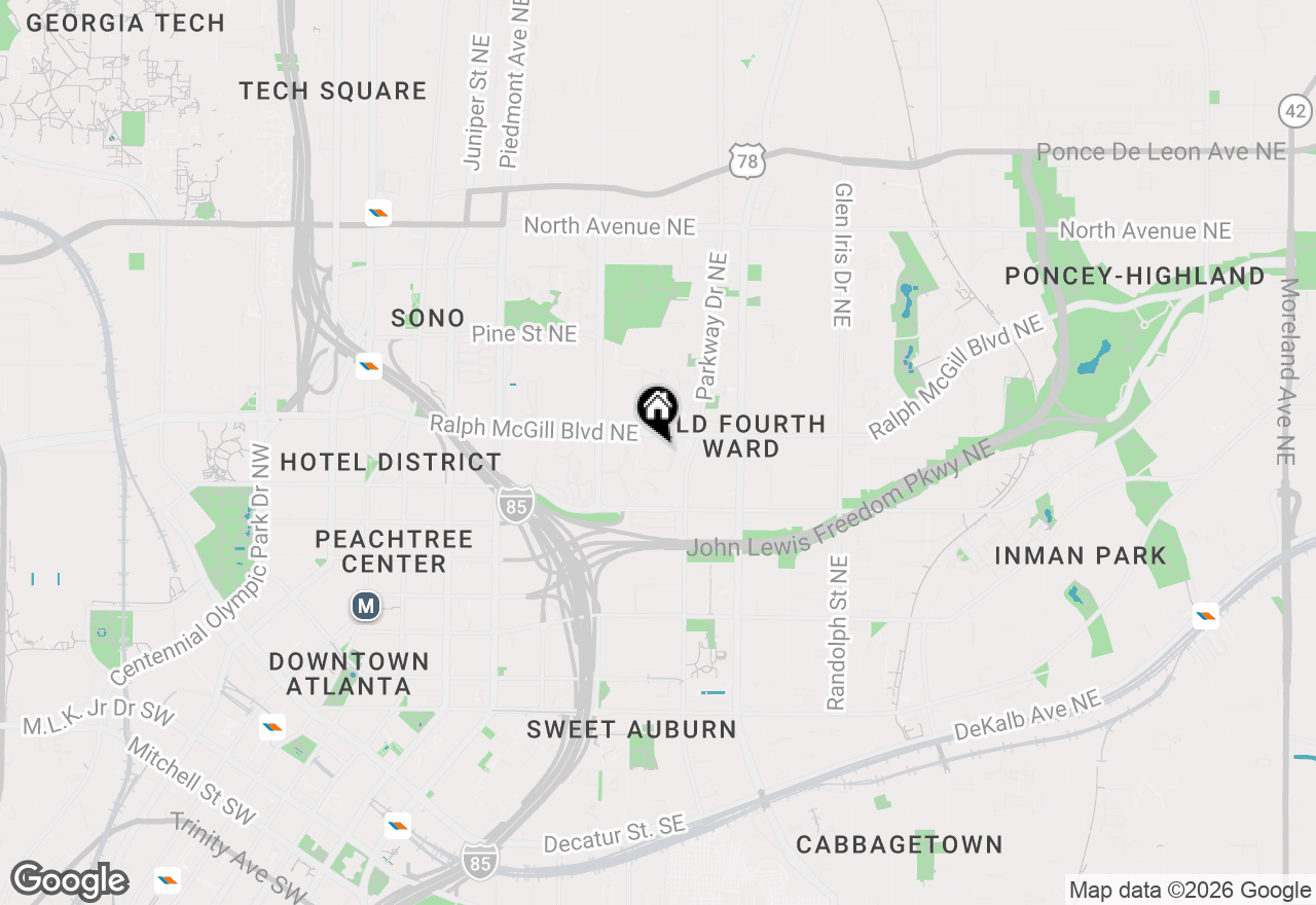 Map of 387 Ralph Mcgill Boulevard #G, Atlanta, GA 30312