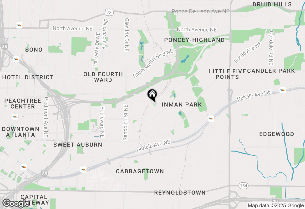 Map of 222 Inman Lane Ne, Atlanta, GA 30307