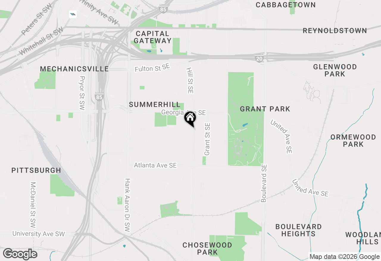 Map of 734 Woodson Street Se, Atlanta, GA 30315