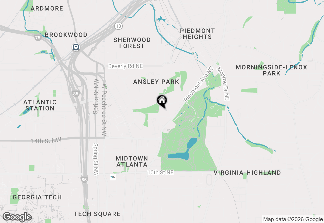 Map of 21 Barksdale Drive Ne, Atlanta, GA 30309