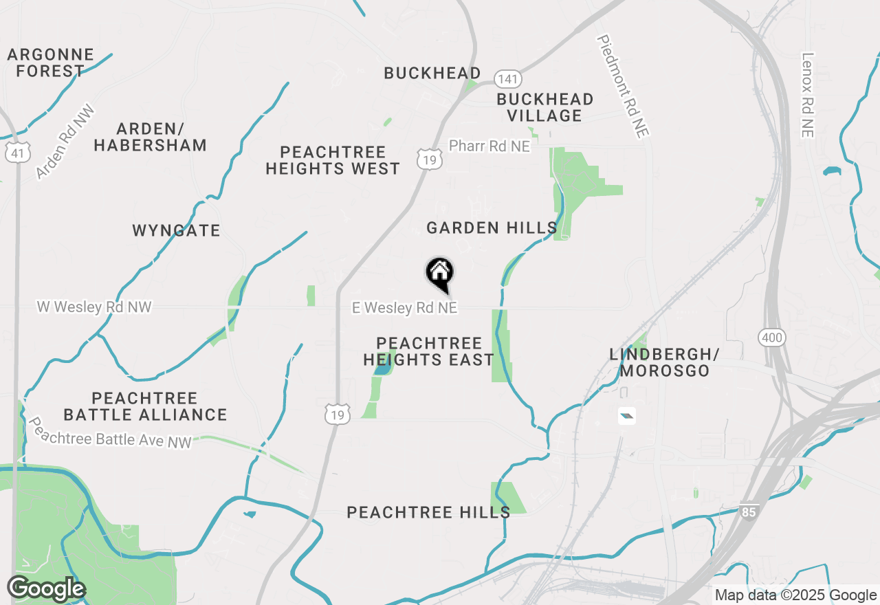 Map of 192 E Wesley Road Ne, Atlanta, GA 30305