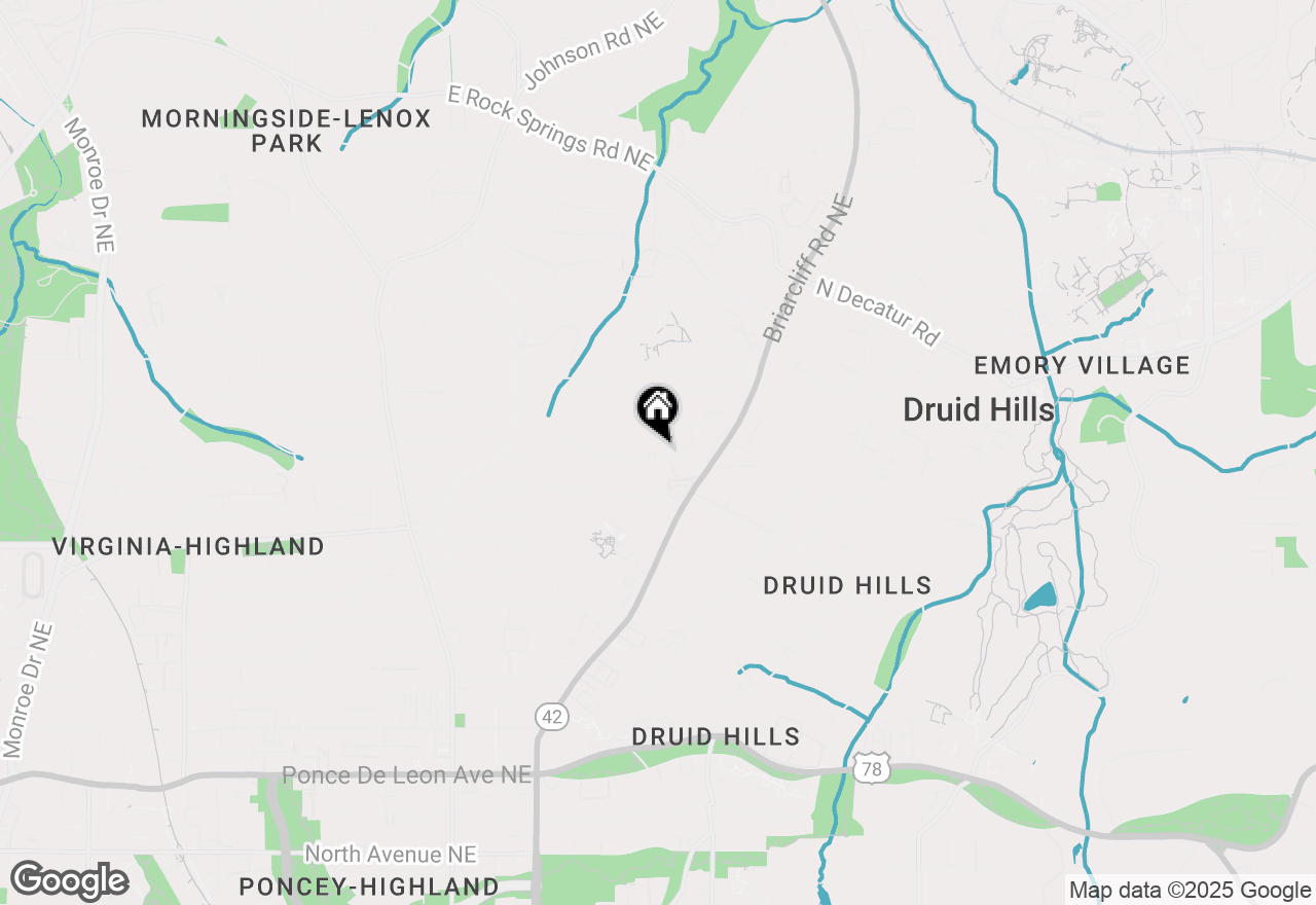 Map of 1328 Briarwood Drive Ne, Atlanta, GA 30306