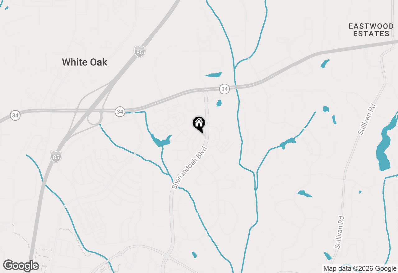 Map of 40 Courtyard Lane, Newnan, GA 30265