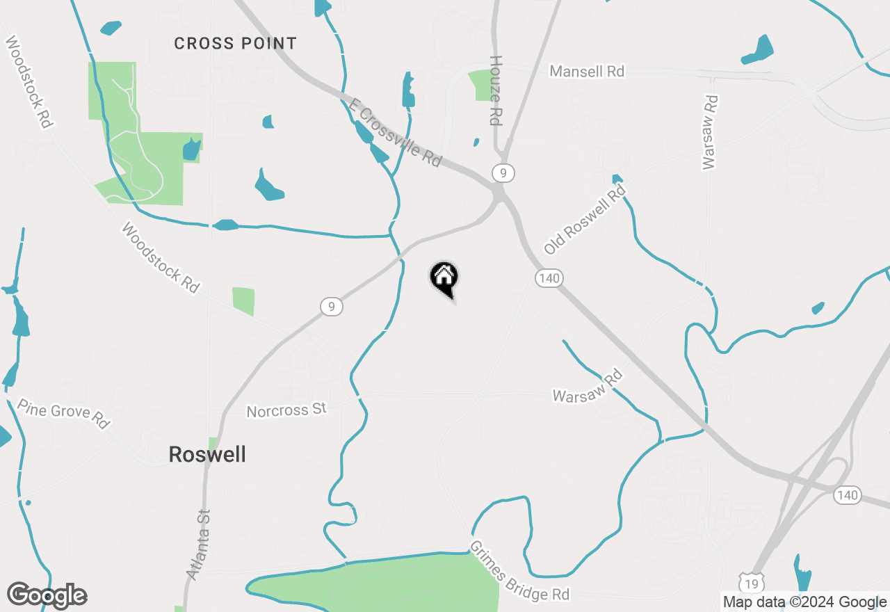 Map of 245 Mansell Circle, Roswell, GA 30075