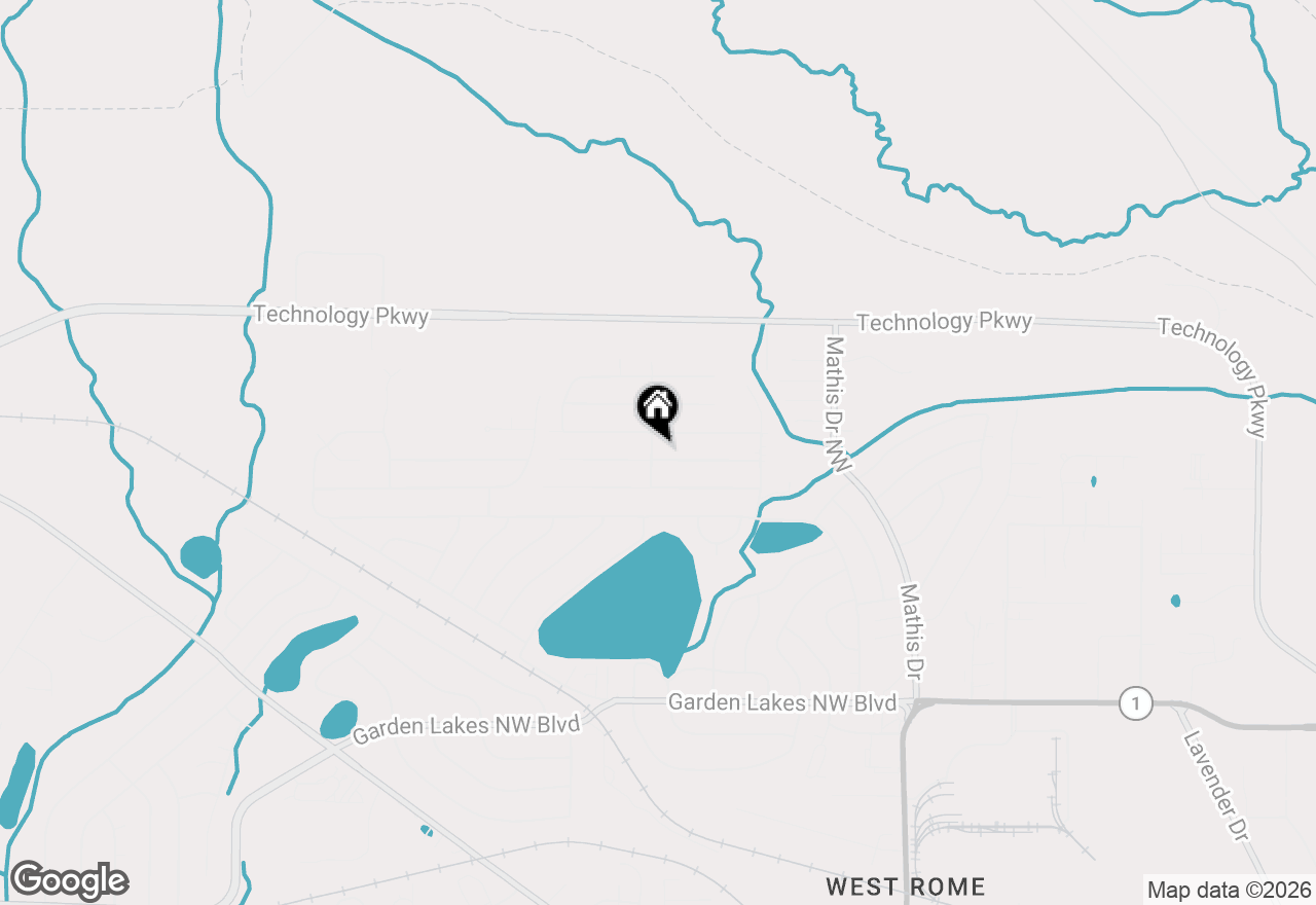 Map of 26 Gray Rock Drive Nw, Rome, GA 30165