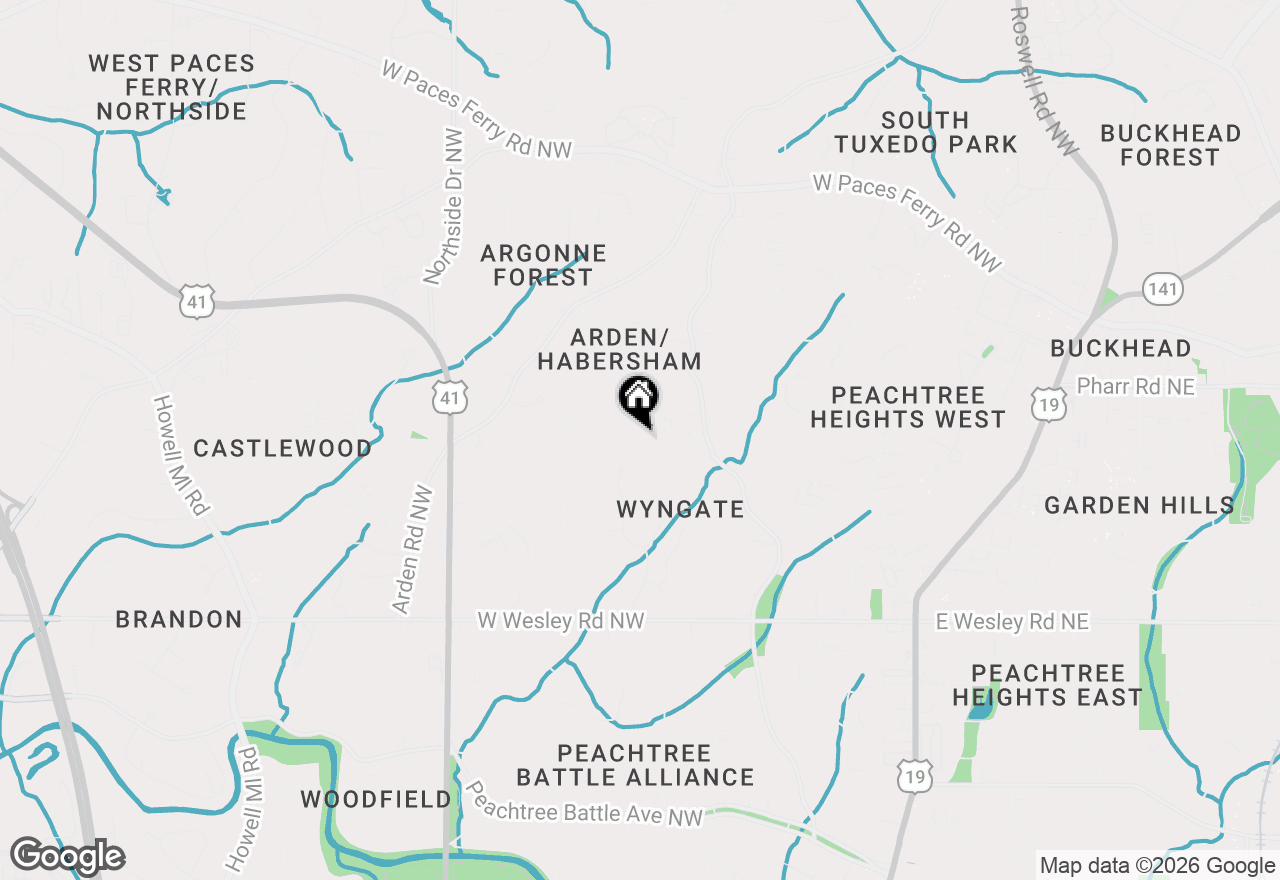 Map of 360 Argonne Drive Nw, Atlanta, GA 30305