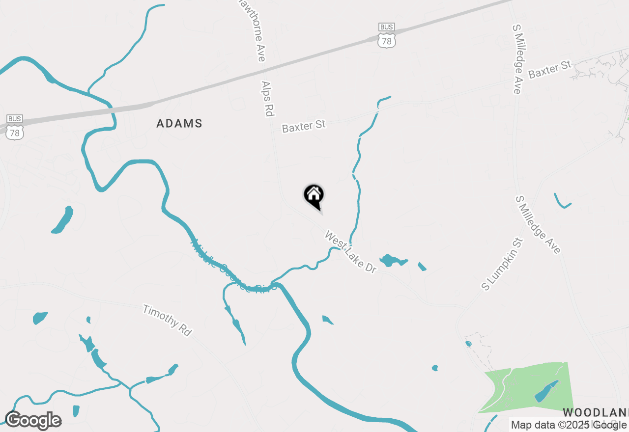 Map of 640 West Lake Drive, Athens, GA 30606