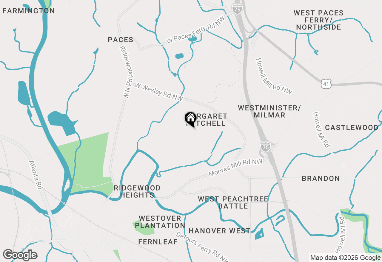Map of 2898 Sequoyah Drive Nw, Atlanta, GA 30327