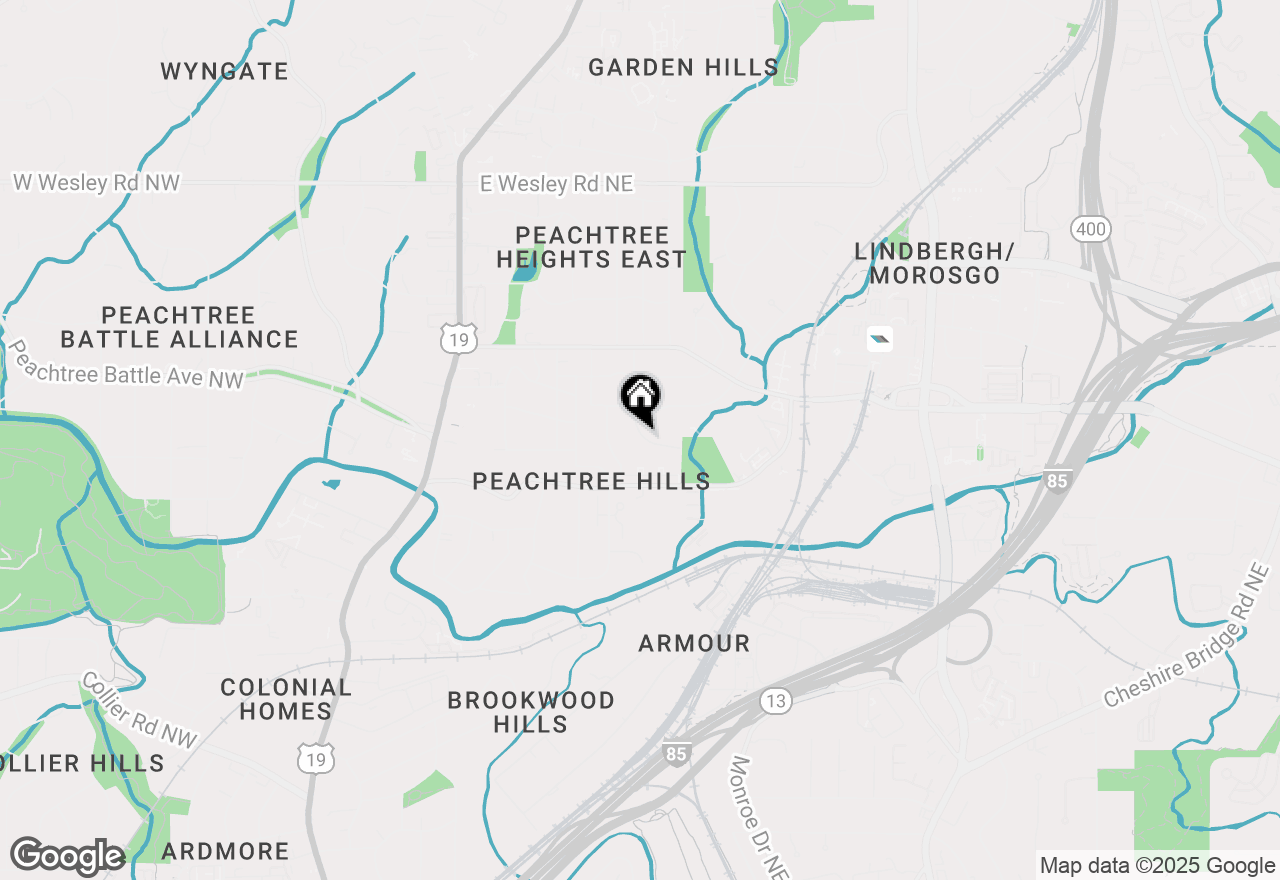 Map of 2370 Hurst Drive Ne, Atlanta, GA 30305