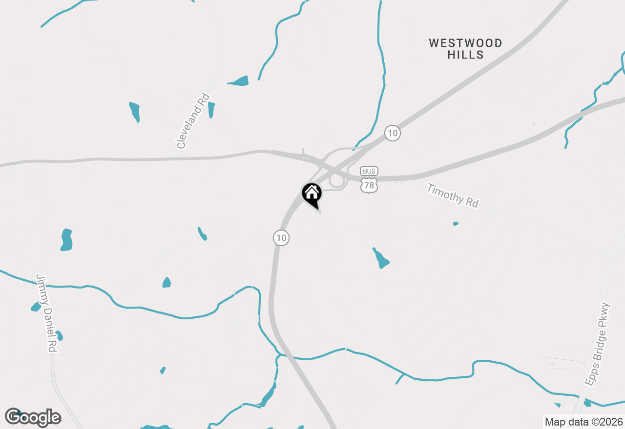 Map of 364 Summerville Lane, Athens, GA 30606