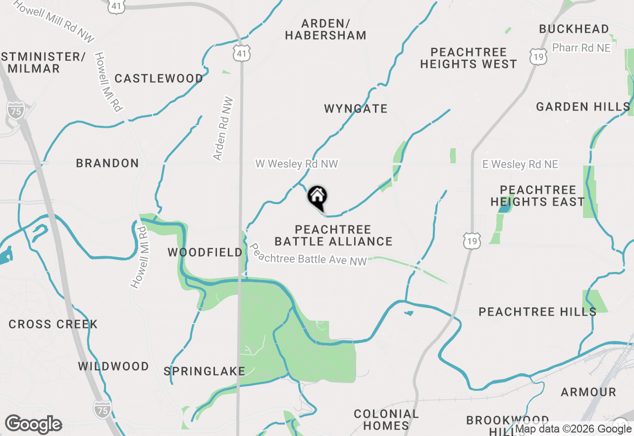 Map of 2577 Red Valley Road Nw, Atlanta, GA 30305