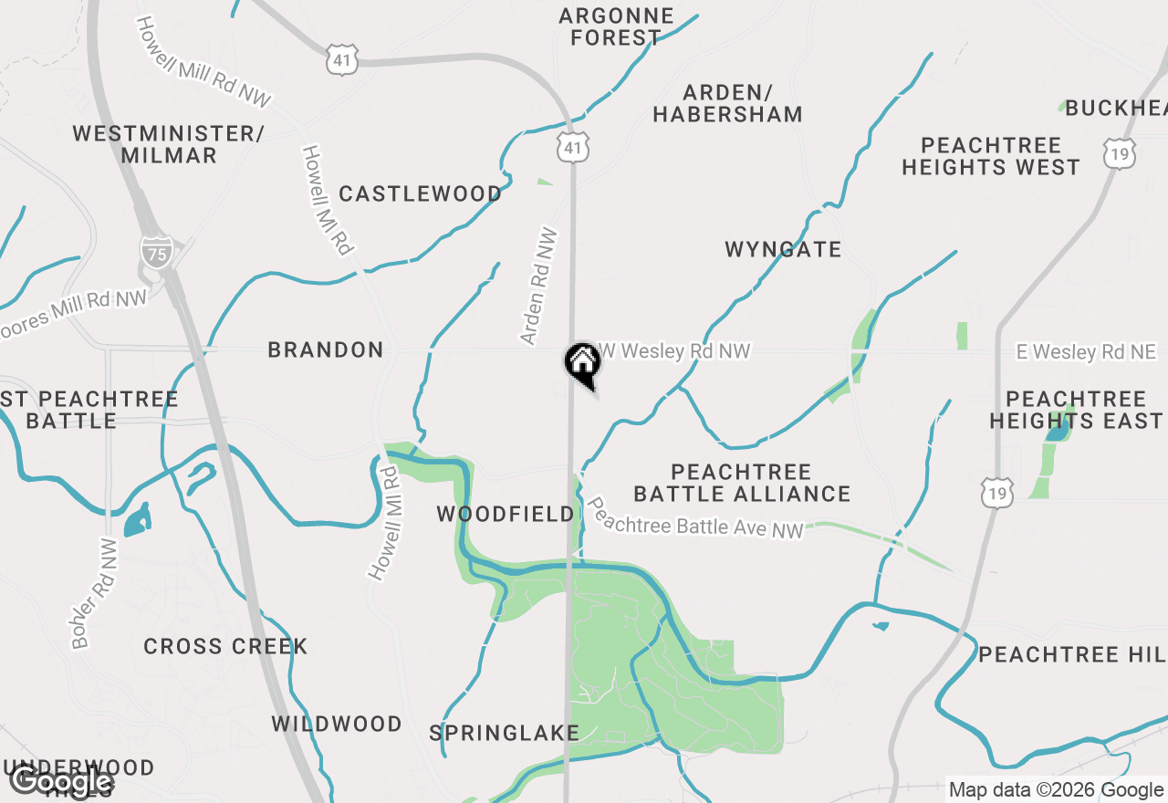 Map of 2631 Northside Drive Nw, Atlanta, GA 30305