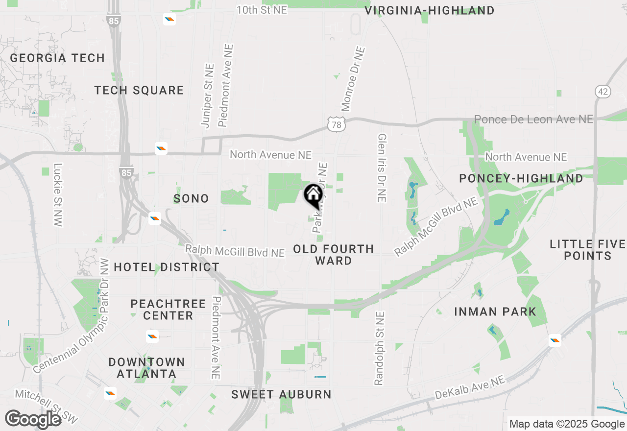 Map of 456 Parkway Drive Ne #12, Atlanta, GA 30308