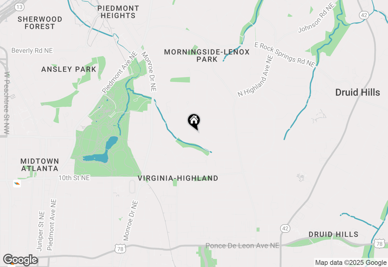 Map of 790 Highland Terrace Ne, Atlanta, GA 30306