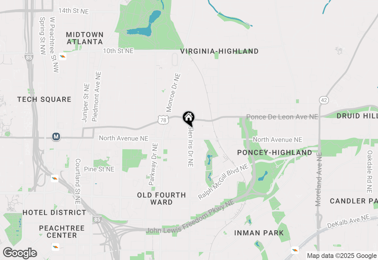 Map of 650 Glen Iris Drive Ne #27, Atlanta, GA 30308