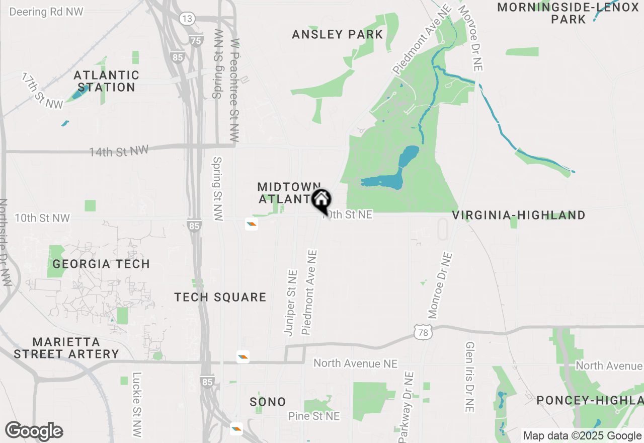 Map of 975 Piedmont Avenue Ne #2, Atlanta, GA 30309