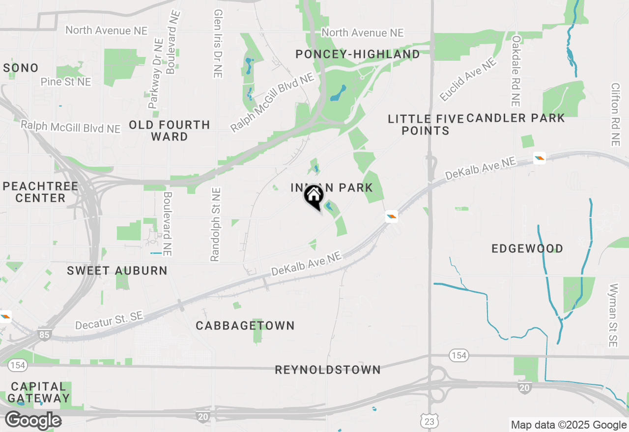 Map of 865 Ashland Avenue Ne, Atlanta, GA 30307