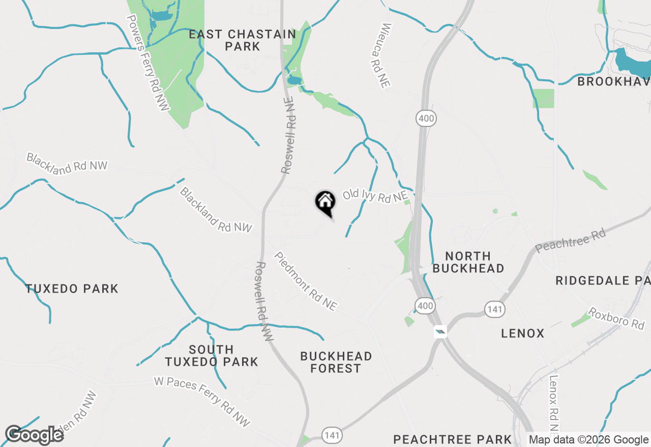 Map of 205 Old Ivy Road Ne, Atlanta, GA 30342