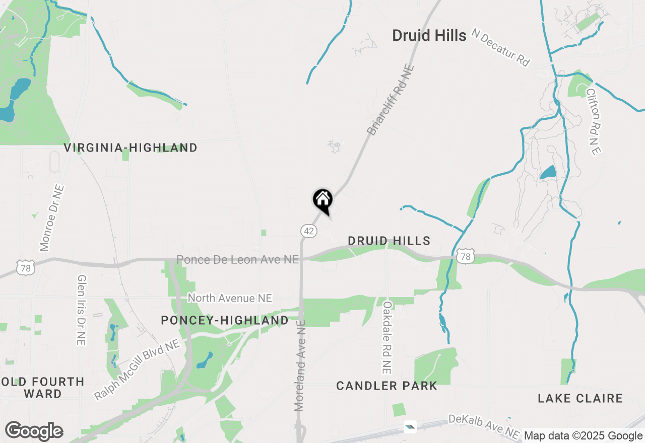 Map of 805 Virginia Park Circle Ne, Atlanta, GA 30306