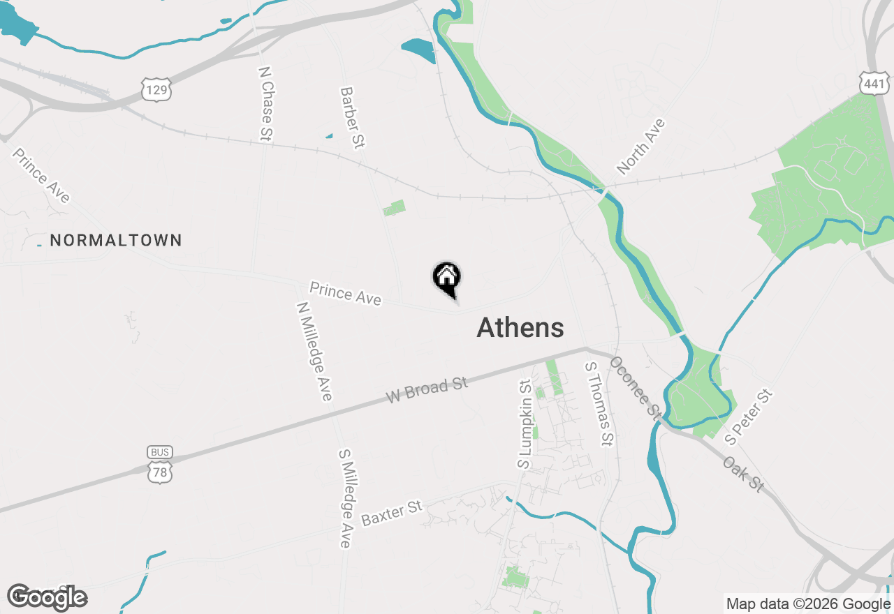 Map of 100 Prince Avenue #A316, Athens, GA 30601