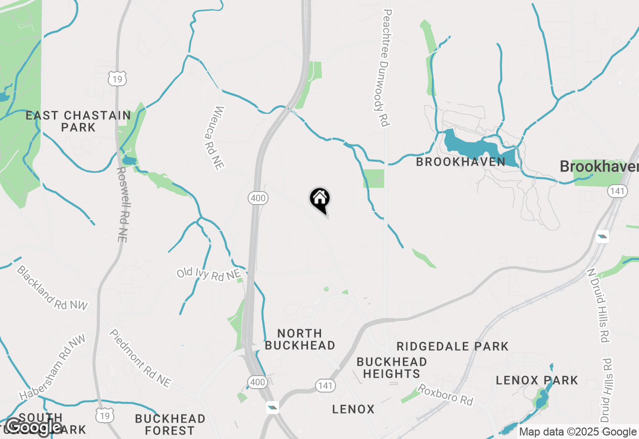 Map of 3891 Wieuca Road Ne, Atlanta, GA 30342