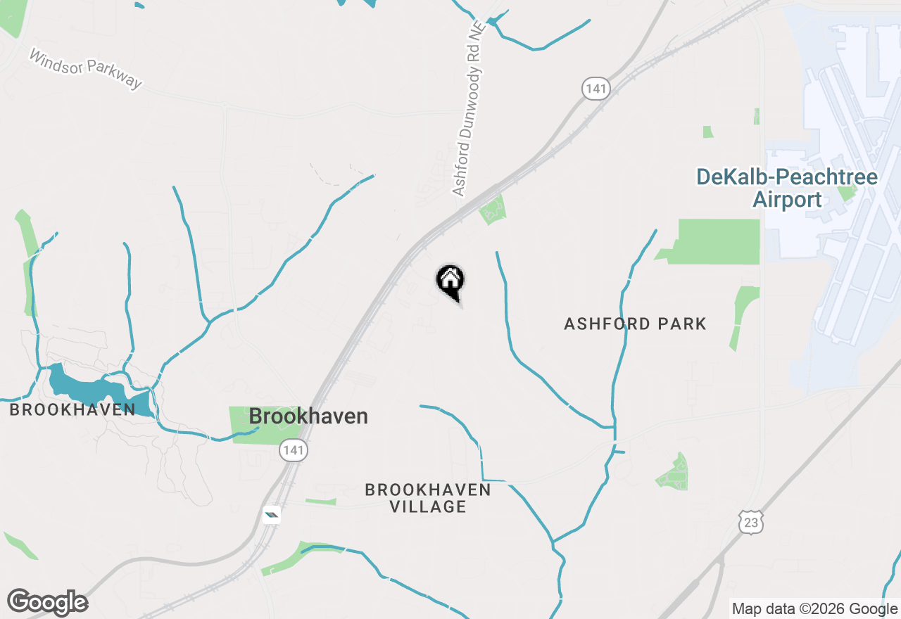 Map of 2838 N Thompson Road, Atlanta, GA 30319