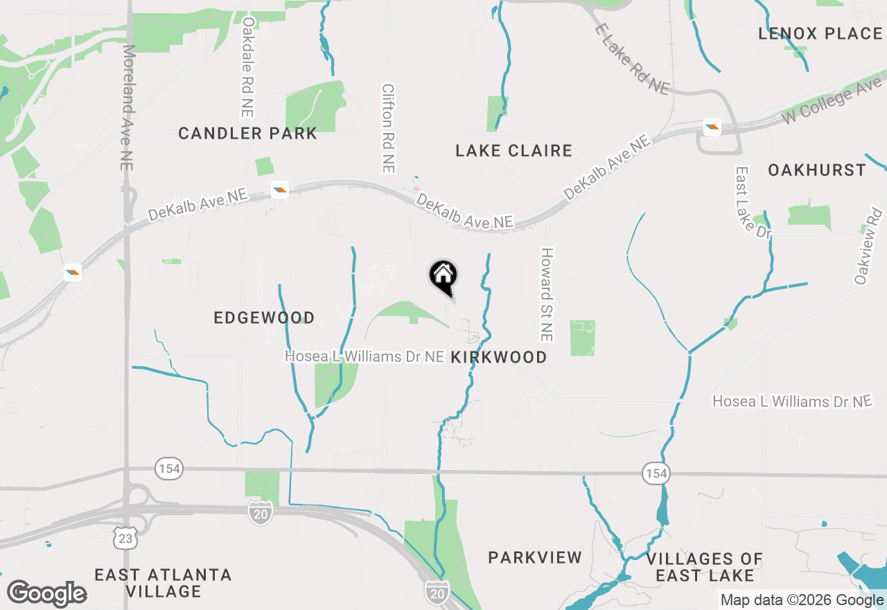 Map of 1712 Edgehill Manor Ne, Atlanta, GA 30317