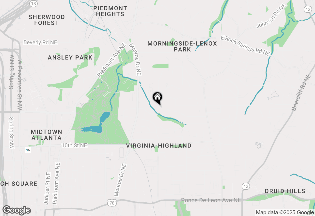 Map of 725 Brookridge Drive, Atlanta, GA 30306