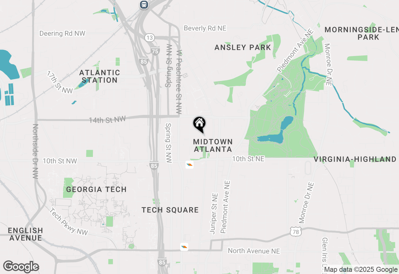 Map of 77 12th Street #2117, Atlanta, GA 30309