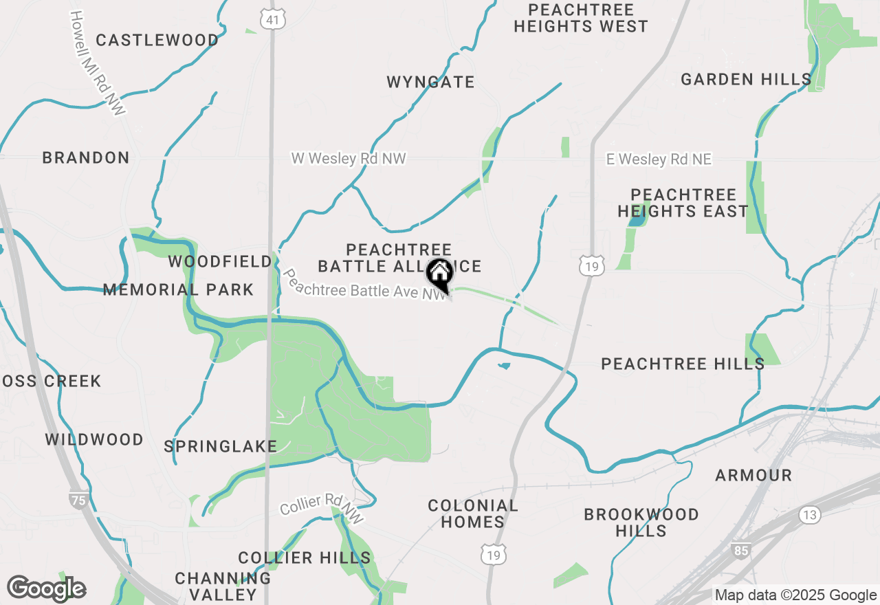 Map of 288 Peachtree Battle Avenue Nw, Atlanta, GA 30305