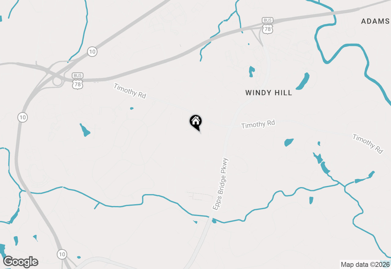 Map of 122 Jones Court, Athens, GA 30606