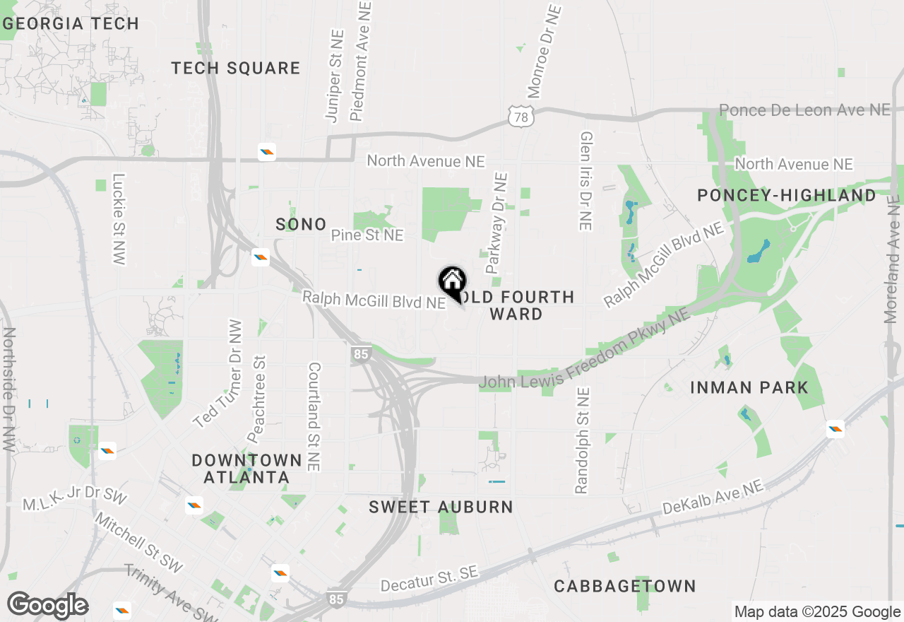 Map of 375 Ralph Mcgill Boulevard Ne #707, Atlanta, GA 30312